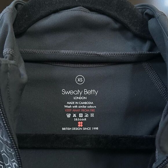 Sweaty Betty Power Zip Gray Geo Print Jacket - Picture 4 of 10